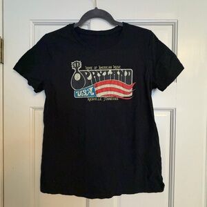 Nashville USA Graphic Tee - Black with Red, White & Blue Graphic